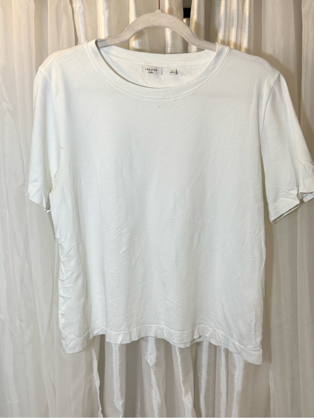 Babaton White Crewneck Short Sleeve Tee